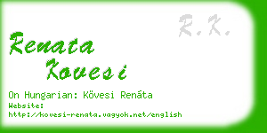 renata kovesi business card