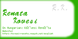 renata kovesi business card